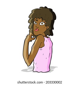 cartoon surprised woman