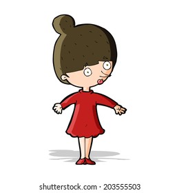 cartoon surprised woman