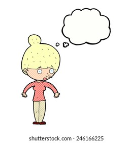 cartoon surprised woman