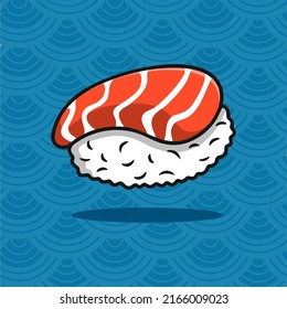 Cartoon Sushi Vectors Illustrations. Sushi Cartoon, Sushi, Sushi Art. Sea Japan Pattern. Rolls, Asian Food, Sea, Fish, Salmon. Graphic Design, Ready-made Mockup