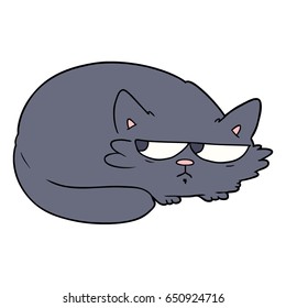 cartoon suspicious cat