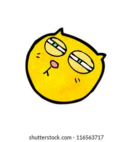 cara de gato sospechoso de dibujos animados