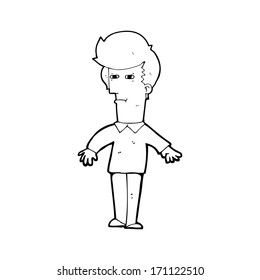 hombre sospechoso de caricatura