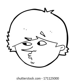 hombre sospechoso de caricatura