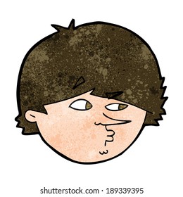 hombre sospechoso de caricatura