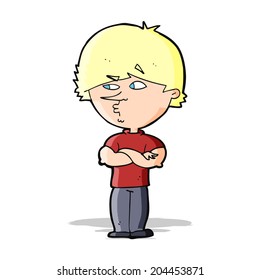 cartoon suspicious man