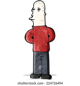 hombre sospechoso de caricatura