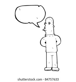 Cartoon verdächtiger Mann
