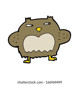cartoon suspicious owl