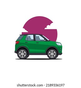 ilustración del vector del vehículo de suv de dibujos animados