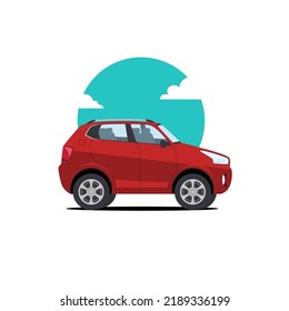 ilustración del vector del vehículo de suv de dibujos animados