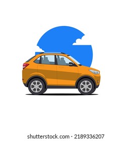 cartoon suv car vector illustration