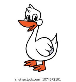 Cartoon Swan Illustration Stock Vector (Royalty Free) 1074672101 ...