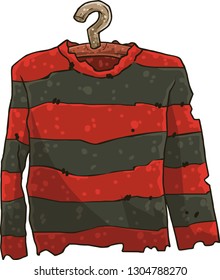 Cartoon sweater with stripes