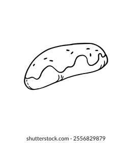 cartoon of sweet bread uncolored