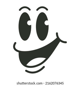 Cartoon sweet face emotion vector illustration isolated on a white background.
