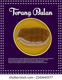 Cartoon sweet martabak vector in doodle style