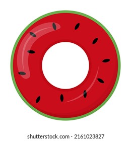 Cartoon swimming ring. Rubber or inflatable ring. Life saving floating lifebuoy for beach. Symbols of vacation or holiday.