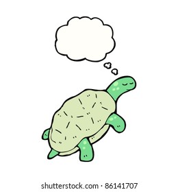 cartoon swimming turtle with thought bubble cartoon swimming turtle with thought bubble