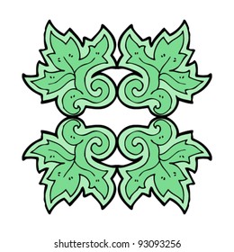 elemento de diseño de swirl de dibujos animados