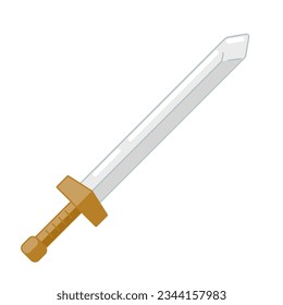 Espada de caricatura para juego, ilustración vectorial