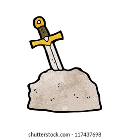 cartoon sword in stone