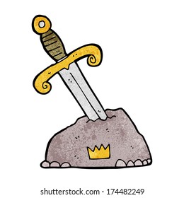 cartoon sword in stone
