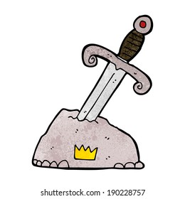 cartoon sword in stone