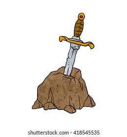 cartoon sword in stone