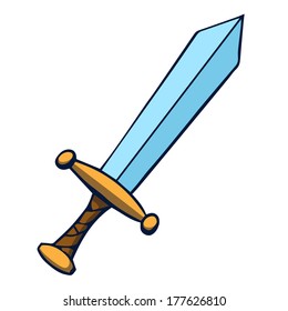 Cartoon Sword. Vector Illustration