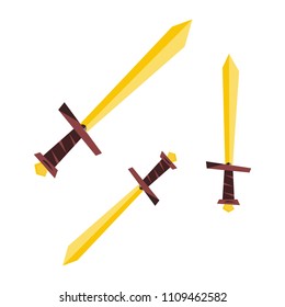 cartoon sword weapon war comic. Vector