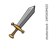 cartoon sword weapon war metal comic