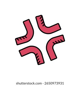 Um símbolo de raiva ou frustração, perfeito para expressar emoções fortes de uma forma divertida e gráfica.
