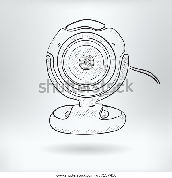 Cartoon Symbol Computer Web Camera Computer Stock Image