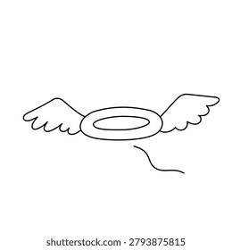 A cartoon symbol representing someone as merciful as an angel, or a state of being soulless. It is often drawn above the heads of people.
