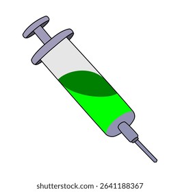 Cartoon Syringe Needle Simple Design Icon Digital Source 