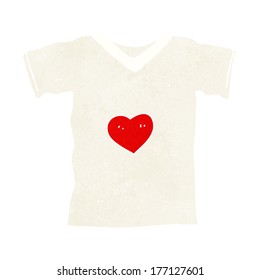 cartoon t shirt with love heart