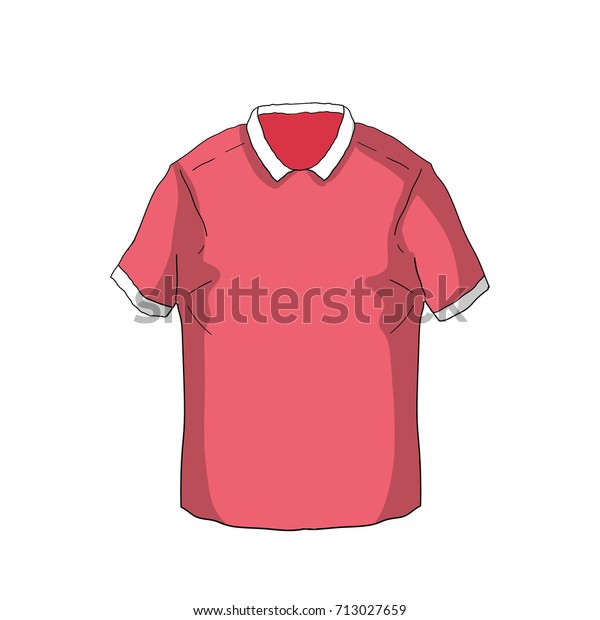 Cartoon T Shirt Pink Polo Stock Vector (Royalty Free) 713027659