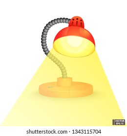 Cartoon table lamp included. Of red color.