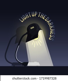 Ilustración vectorial de lámpara de mesa de caricatura. [EPS 10]