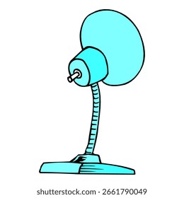cartoon table lamp vector illustration