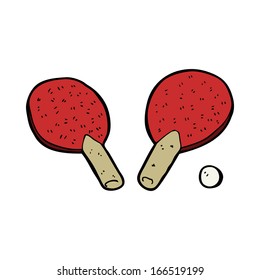 cartoon table tennis bats