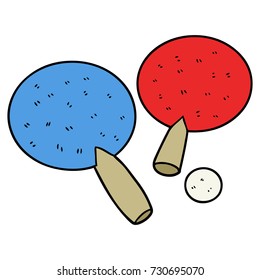 cartoon table tennis bats