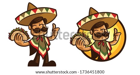 Cartoon Taco Master Mascot Logo