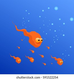 Cartoon Tadpole Vector