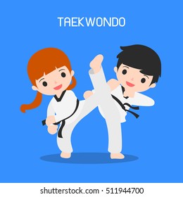 Cartoon Of Taekwondo