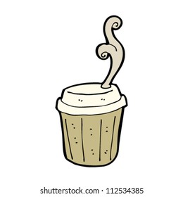 cartoon take out coffee