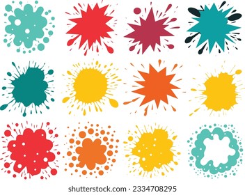 cartoon talk bubble silhouette set, in the style of pattern explosion, captivating, high resolution, lightbox, anne truitt, rough, multiple flash