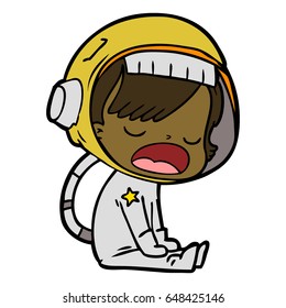caricatura que habla astronauta