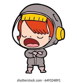 Cartoon-sprechender Astronaut